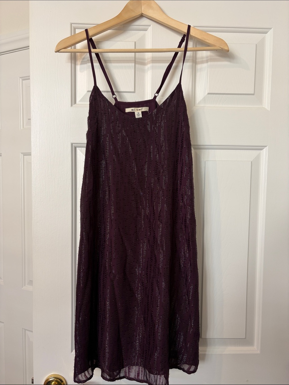 miami Plum Strapless Slip Dress with Shine